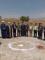 شبستان جدید بنای تاریخی امام‌زاده بابا احمد (ع) بهمئی کلنگ زنی شد
