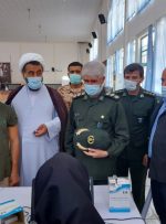 بازدید فرمانده ناحیه مقاومت بسیج شهرستان چرام از مرکز تزریق واکسن کوئید ۱۹
