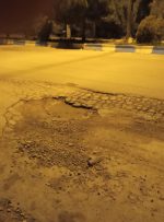 خطر واژگونی وسایل نقلیه در مسیر ورودی از سمت بهبهان به دهدشت